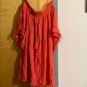 Off the shoulder beach cover up or dress!!